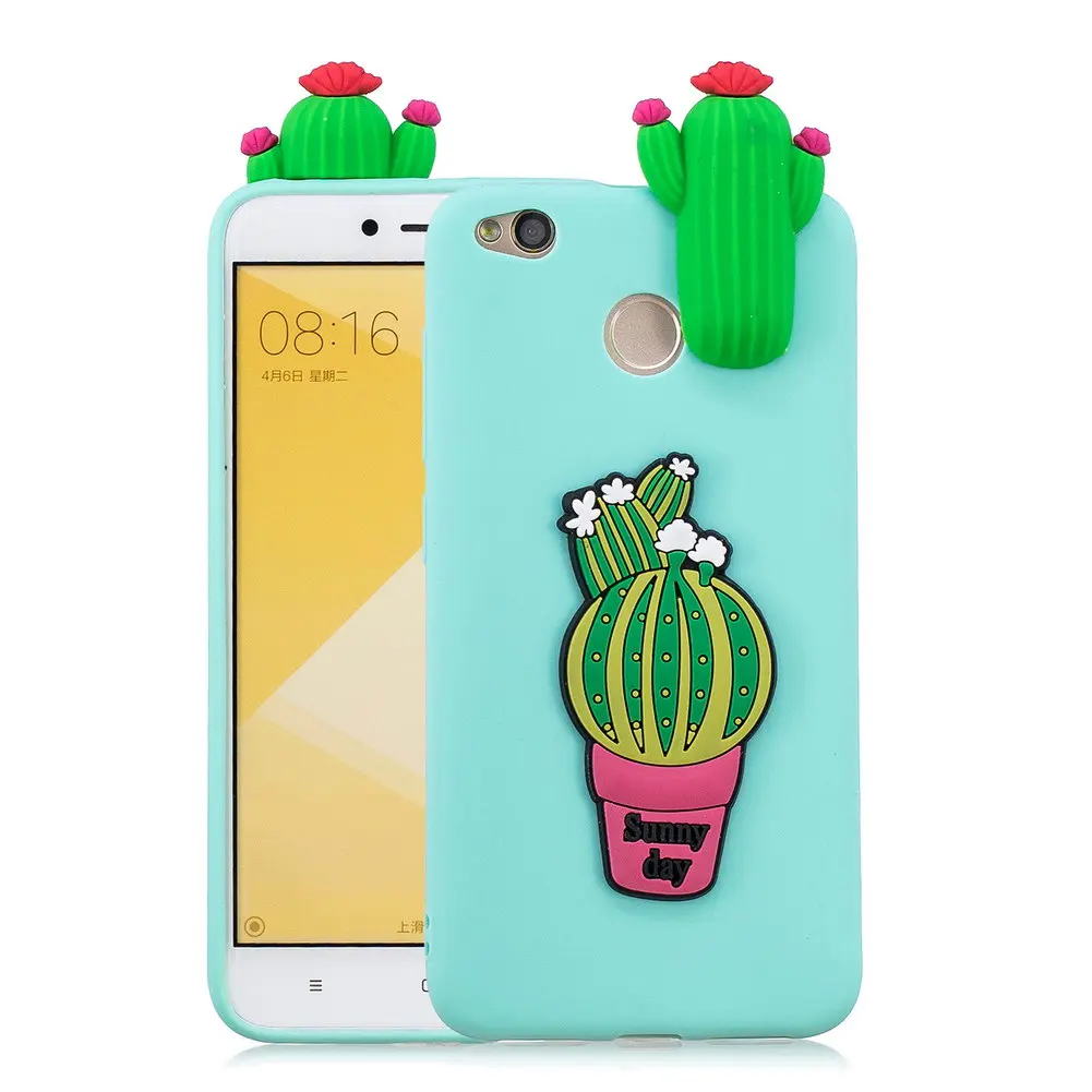 Силиконовый чехол для Xiaomi redmi 4x мягкий из ТПУ с 3D рисунком единорога медведя