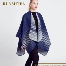 RUNMEIFA Winter 2017 Tartan Scarf Geometric Scarf cuadros New Designer Unisex Acrylic Basic Shawls Women