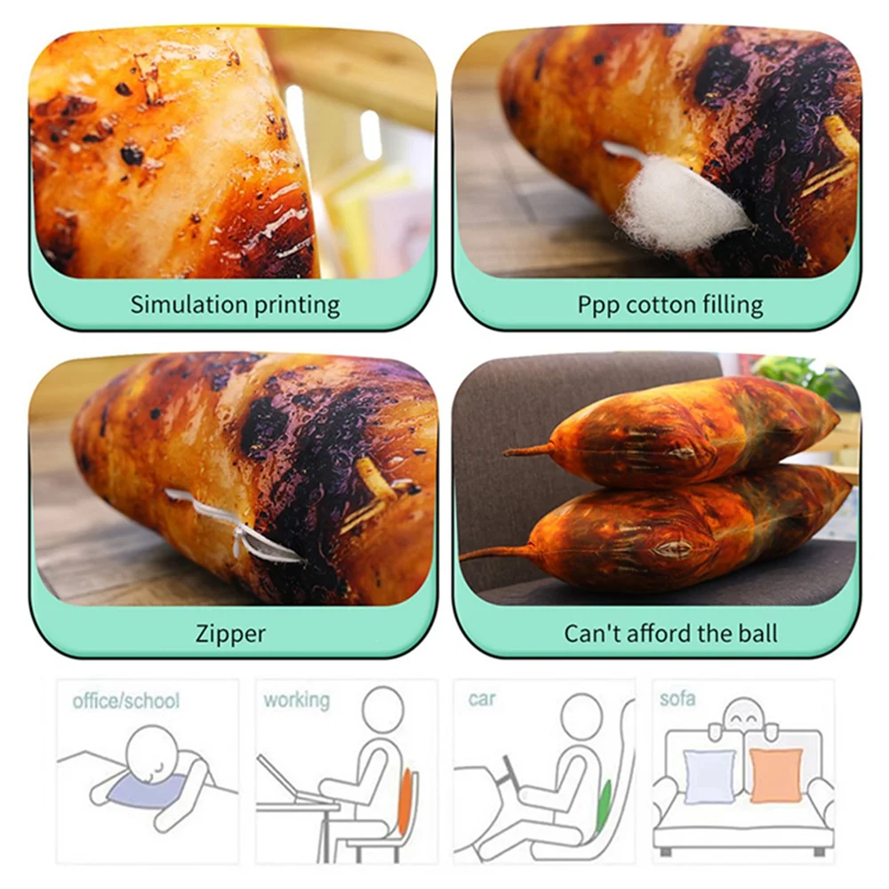 1 шт. Моделирование еда плюшевые подушки хлеб/гриль свинины Чоп/подушка в виде сайры украшения дома спинки творческие подарки