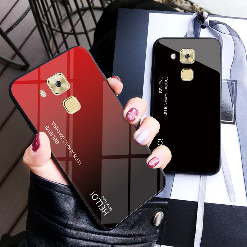 

Tempered Glass TPU Mirror Silicone For Coque Huawei Nova Plus Case Gradient Jelly For Huawei Maimang 5 G9 Plus cover Fundas capa
