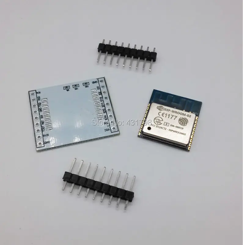

ESP8266 serial WIFI module ESP-WROOM-02 AI Home 32Mbit FCC CE TELEC + Adapter plate