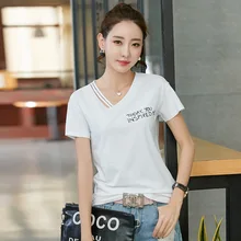 GGRIGHT письмо футболка с короткими рукавами Женская футболка s летняя футболка рубашка роковой корейский футболка Женские топы camisetas mujer verano