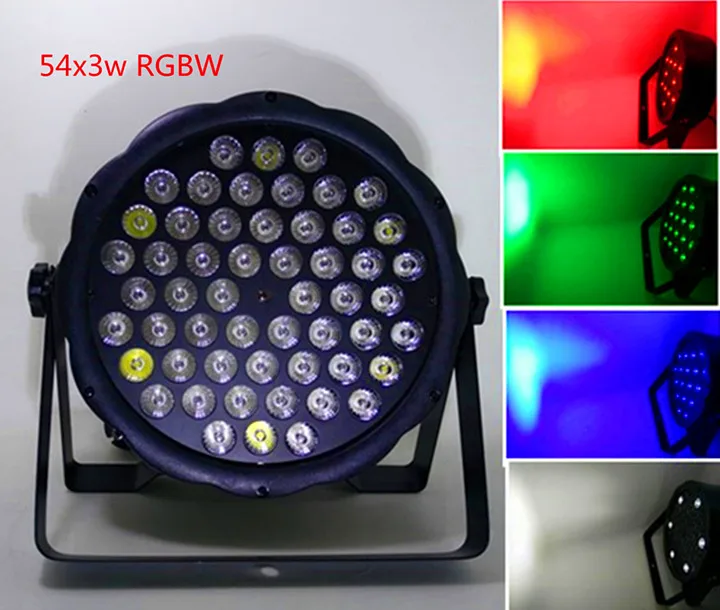 

54x3 W Lavado RGBW led par DJ LED Luz Del Disco Controlador DMX