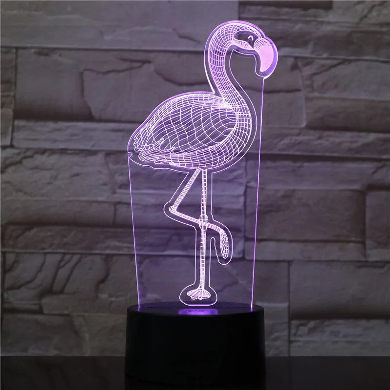 3d ночник Luminaria Flamingo Светодиодная лампа Power Bank осветительные приборы De Mesa милый