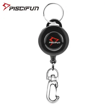 

Piscifun 1PC Fly Fishing Tying Tackle Tool Zinger Retractor Reel Gear Assortment Pack Holder Clip Retractable Cord Key Chain