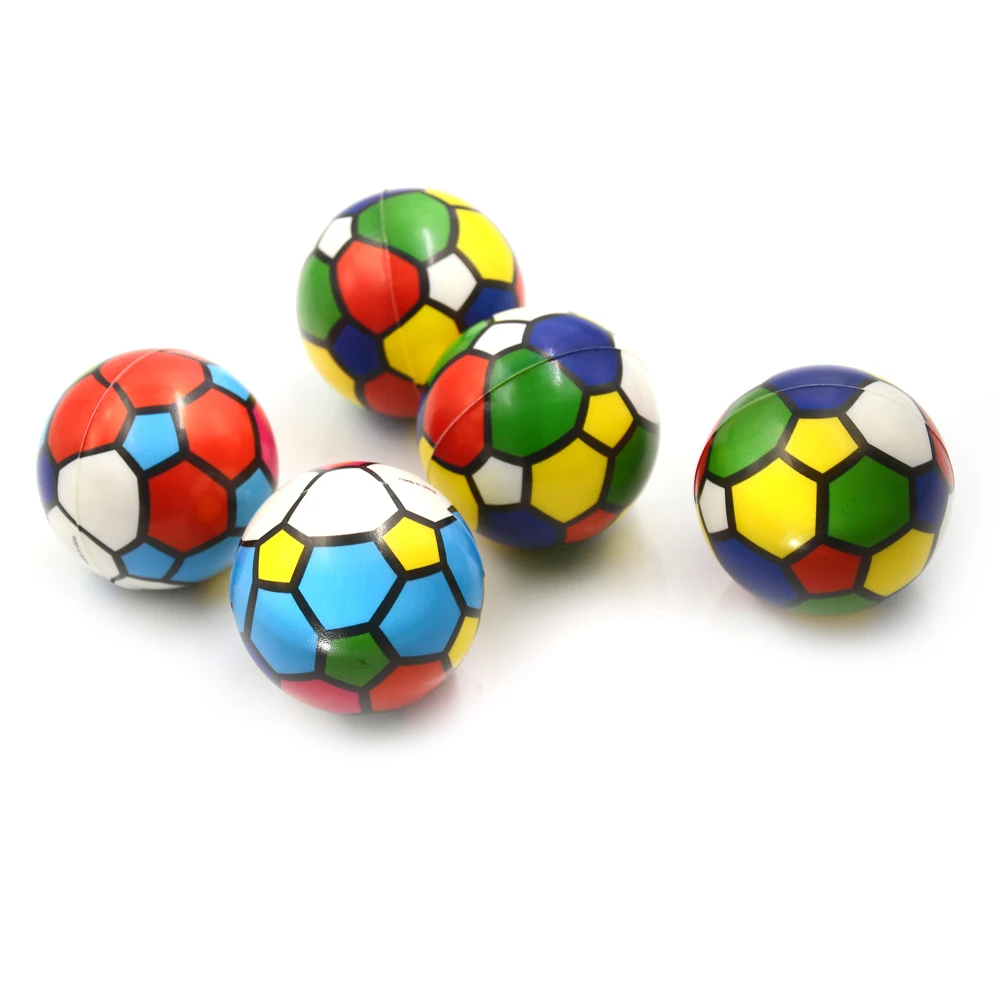 1PCS Hand Wrist Exercise PU Rubber Toy Balls Colorful Cute Sponge Foam