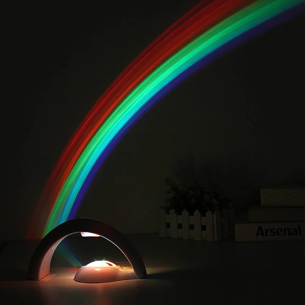 LED Colorful Rainbow Lamp LED Night Light Romantic Rainbow Projector Lamp Universal Projection Lamp Portable Home Decor LED Colorful Rainbow Lamp LED Night Light Romantic Rainbow Projector Lamp Universal Projection Lamp Portable Home Decor