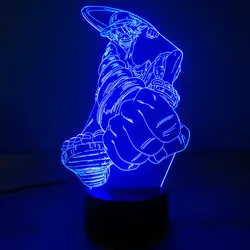 Luffy удар 3D настольная лампа 7 цветов Изменение Настольная лампа Новинка светодиодная оригинальная Ночная подсветка Прямая поставка