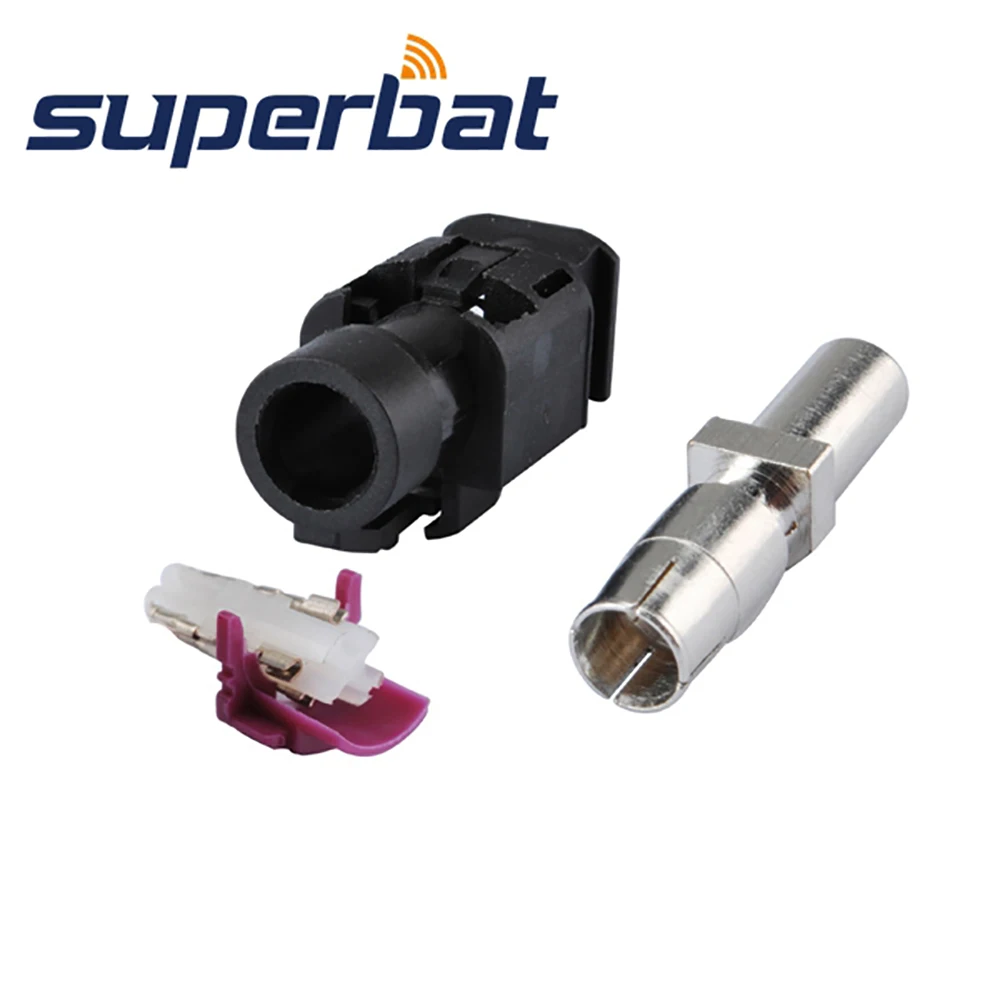 Superbat Car HSD кабель Fakra черный/9001 обжимной разъем прямой ВЧ коаксиальный для Dacar 535 4