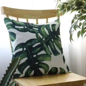 

Fyjafon 2pcs Pillowcase Plant Printed Pillow Case Polyester Pillow Case Decorative Throw Pillow Cover 45*45/60*60