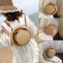 Новая сумка модная дамская шляпа плетеная пляжная сумка через плечо сумка-мессенджер