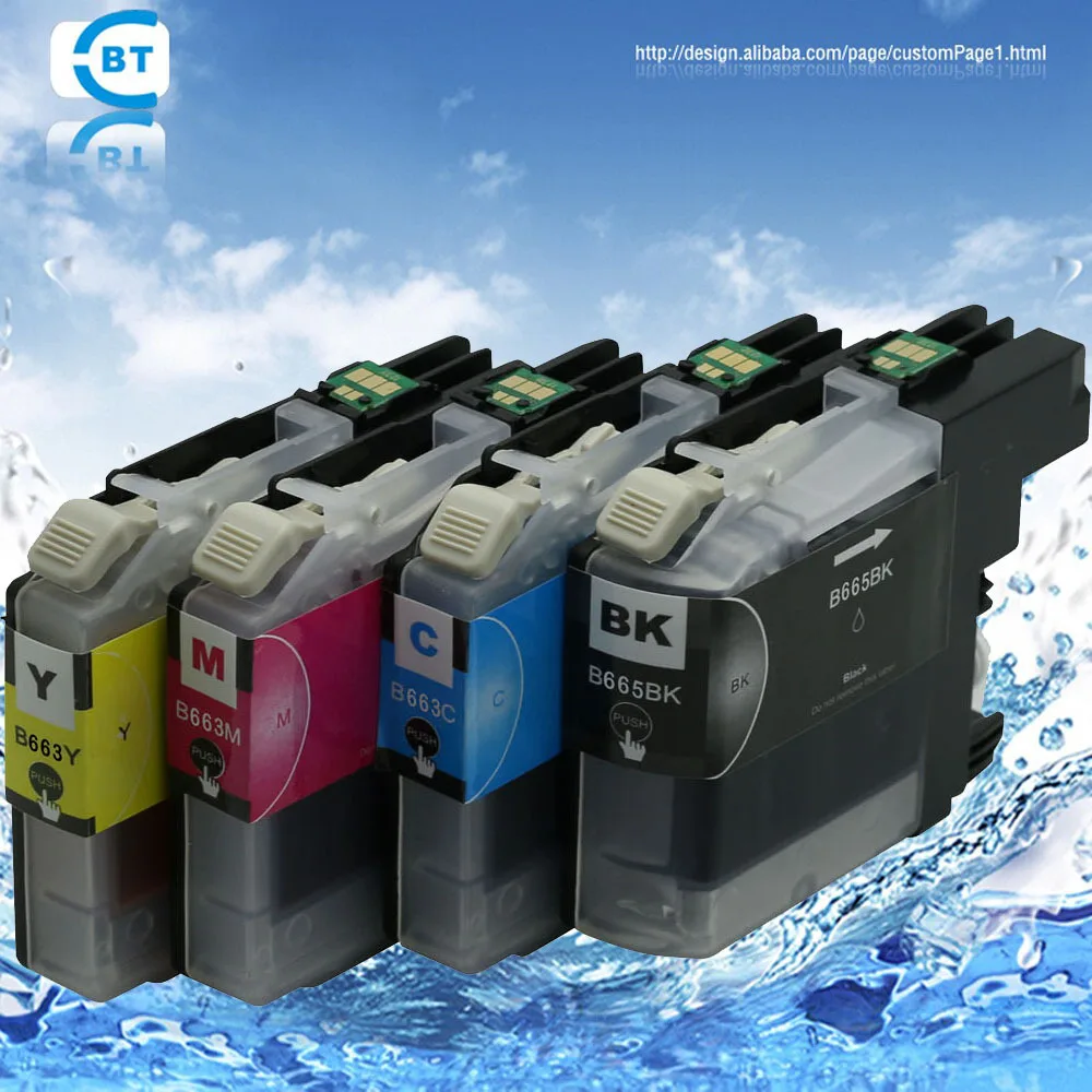 

4 color 1set lc663 lc665 ink cartridge for brother MFC-J2320/J2720 printer
