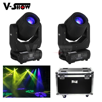 

New Version Flightcase Packing 2pcs 150w Led Spot Moving Head Light 17CH DMX Control Dj Disco Stage Light For Nightclub Bar