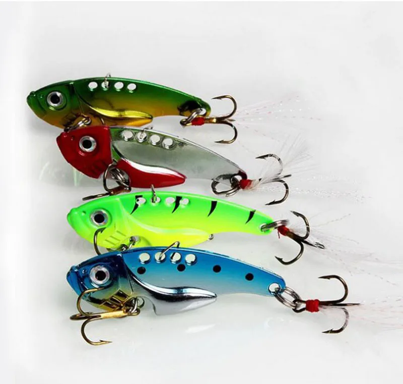 Metal Fishing Lure 4 Colors Avaliable 12g 5.5cm Metal VIB Lure 4pcs/lot