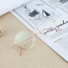 Окуляр для очков Женская близорукая круглая рамка в стиле ретро плоское зеркало Мода Металл легкий близорукость окулярная рамка