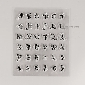 

elegant uppercase letter stamps for scrapbooking and cardmaking