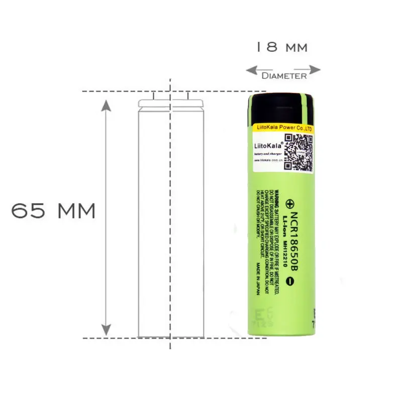 LiitoKala NCR18650B 34B 3,7 V 18650 литиевая батарея 3400mAh Большая емкость перезаряжаемая батарея фонарик