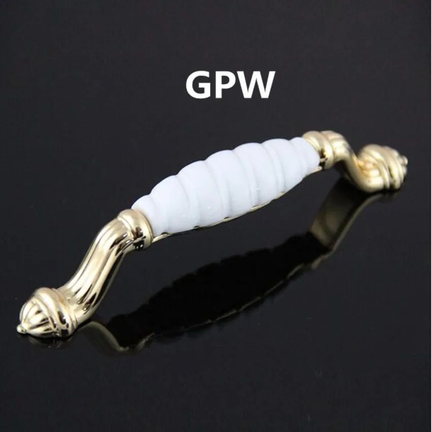 

128mm vinatge modern fashion furniture handle bronze kitchen cabinet pull 5" white ceramic gold antique silver dresser handle