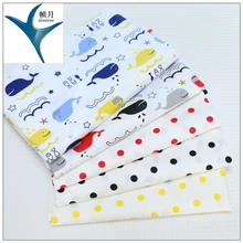

5 Pieces /Cartoon style printing Fabric 100% patchwork cotton fabric curtain fabric DIY Handmade Patchwork Sewing Textile