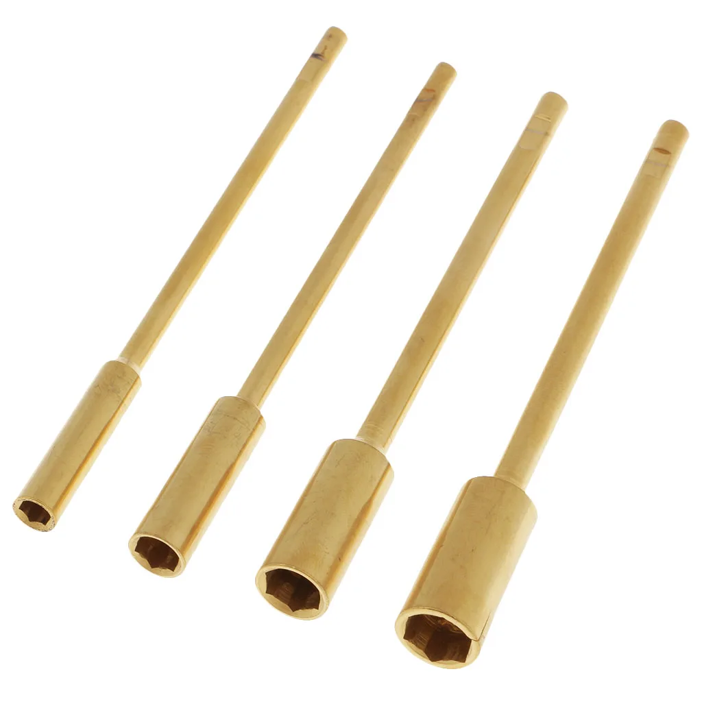 4Pcs Hex Socket Screw Driver Wrench Sleeve 4.0/5.5/7.0/8.0mm for RC Gold