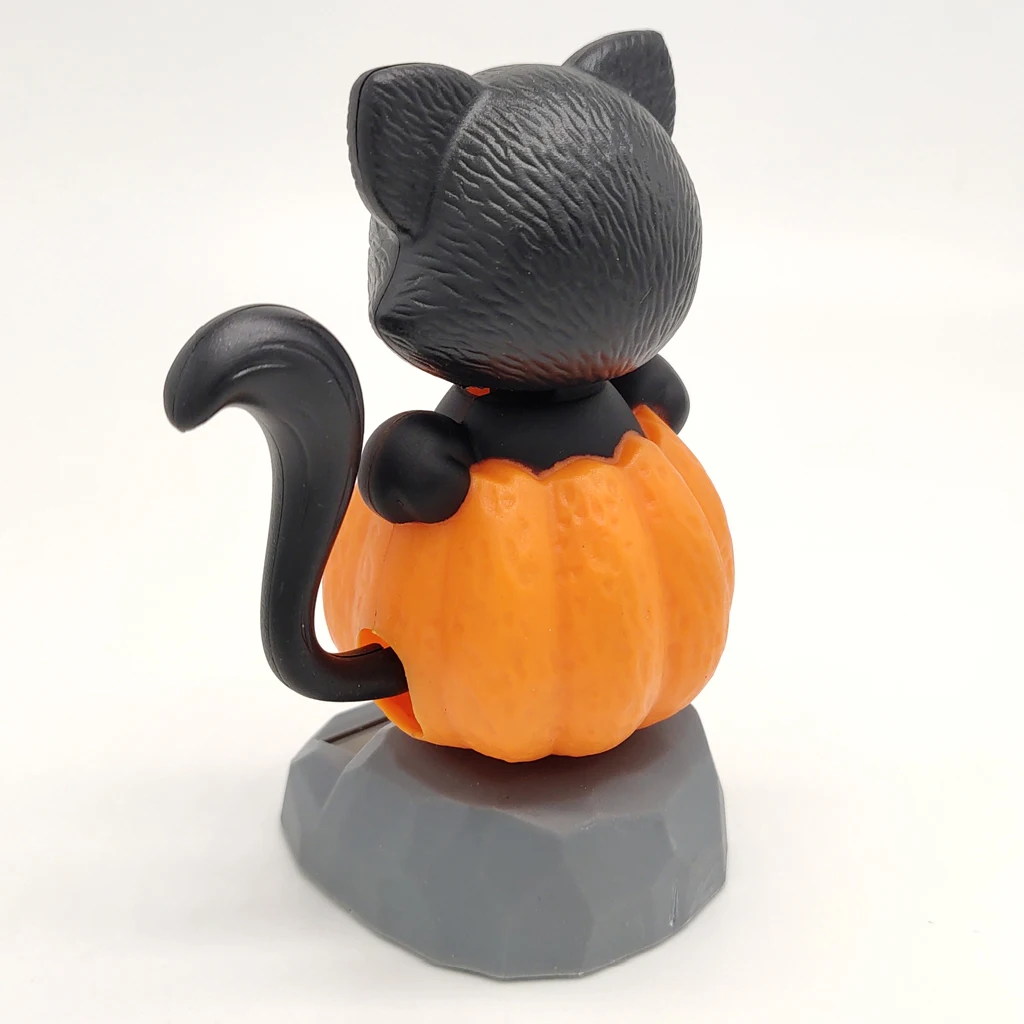 Cartoon Solar Powered Dancing Pumpkin Cat Swing Figure Model Toy Dashboard Car Desk Decoration