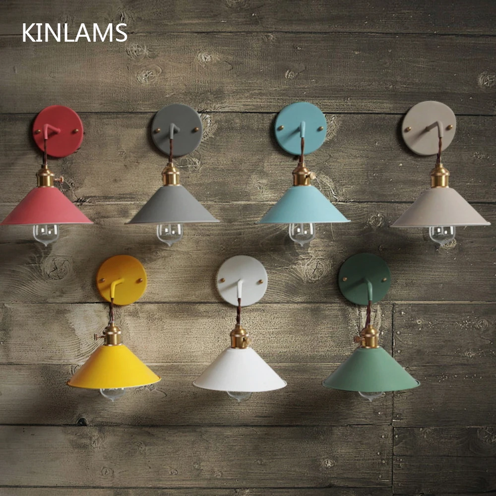 Günstige Nordic Moderne wandleuchte Regenschirm Restaurant Dekoration Macarons Lampe Wohnzimmer Schlafzimmer Gang Treppen Nacht Wohnkultur