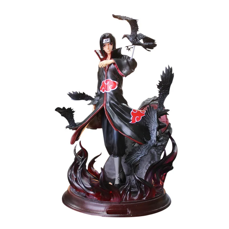

2019 NEW Banpresto Uchiha Itachi PVC Action Figure Toys Anime Naruto Shippuden Uchiha Itachi With Crow figurine Model 25cm