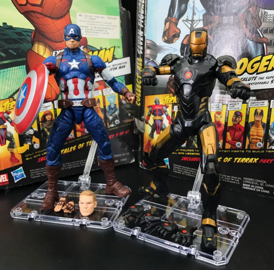 6inchCivilWarCaptainAmericaBlackGoldIronMan