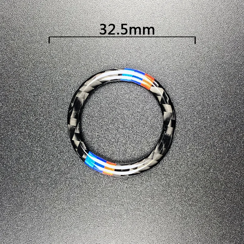For bmw e90 e92 e93 Carbon Fiber Car Engine Start Stop Ring M Stripe Trim Circle Ignition Key Ring 3 Series Accessories (1)