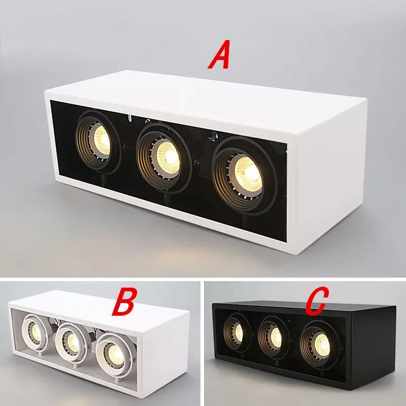 

LED Ceiling Lights LED spot lamps illumination 3x10W led ceiling light Rectangle lamp body home Art Lighting for living room