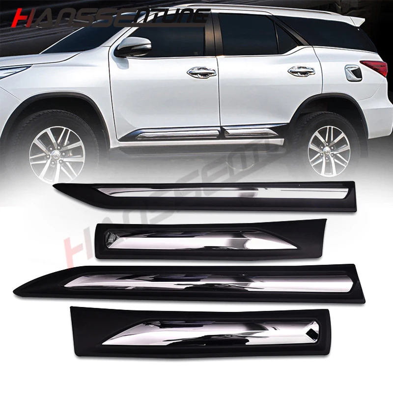 

Accessories car body kit outside door trim body cladding kits For Fortuner 2016 2017 2018