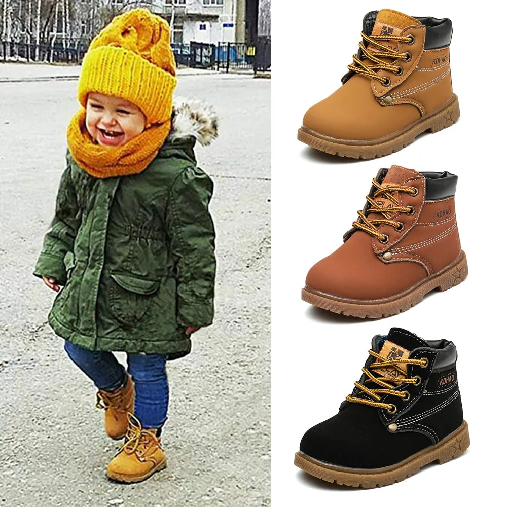 Kids Baby toddler boots girls Boys Autumn Winter Fashion Martin Boots Shoes Sneakers kids winter boots for girls#y4