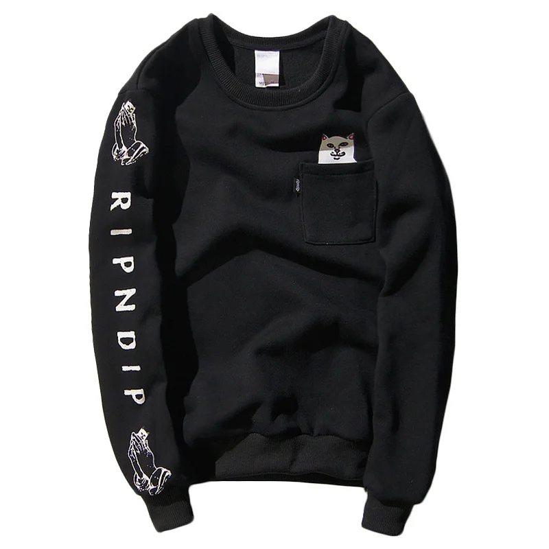 2017 Autumn Winter Men's Fashion Hoodies Brand Print Hip Hop Hoodie Sweatshirt Men Casual Slim Sweatshirts Z10 | Мужская одежда