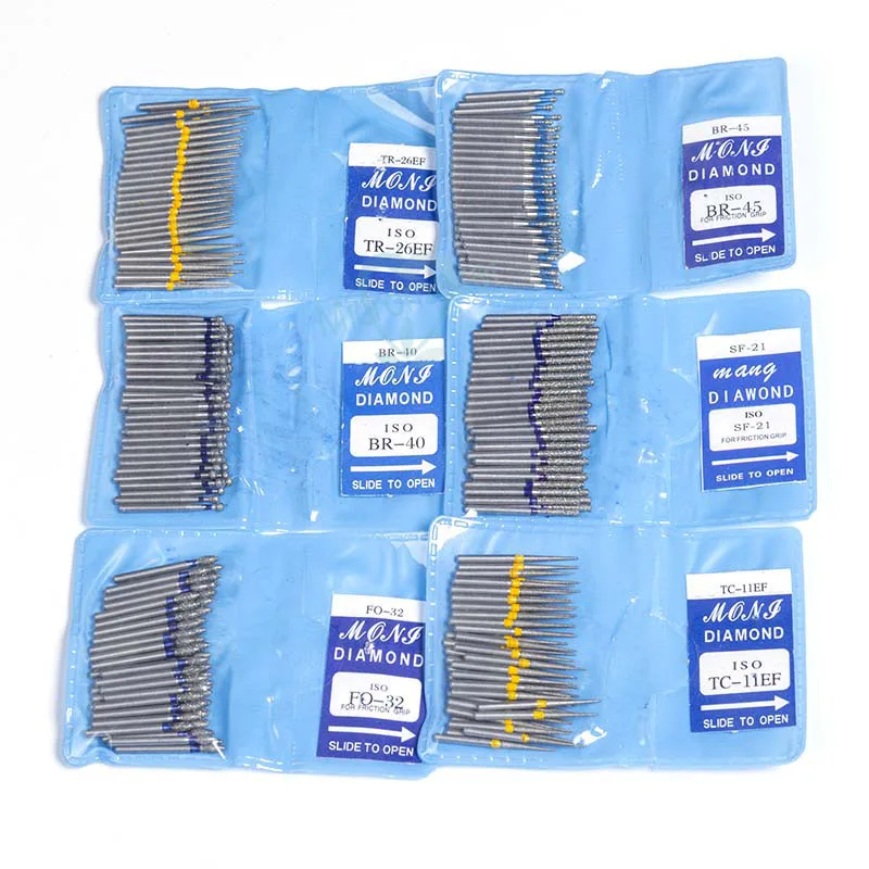 

50pcs/bag Dental Diamond FG High Speed Burs Dia-burs for High Speed Dental Handpiece Dental Bur