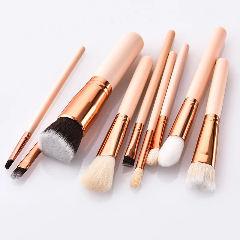 

9Pc Beauty Makeup Brushes Set Cosmetic Foundation Powder Blush Eye Shadow Lip Blend Make Up Bronzers Highlighters Brush Tool Kit