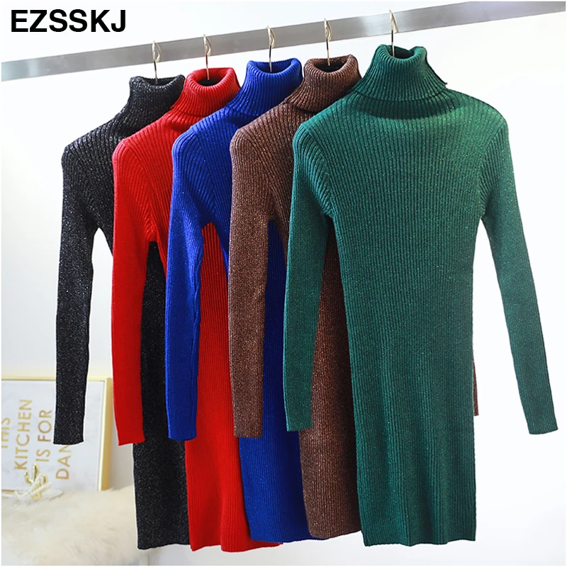 Ezsskj-High-elasticity-autumn-winter-sweater-dress-women-warm-female-Turtleneck-knitted-bodycon-elegant-Glitter-club