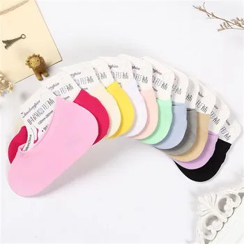 

Summer Cotton Antiskid Invisible Low Socks Slippers Anti-Slip for Female Boat Socks 5 Pairs/lot
