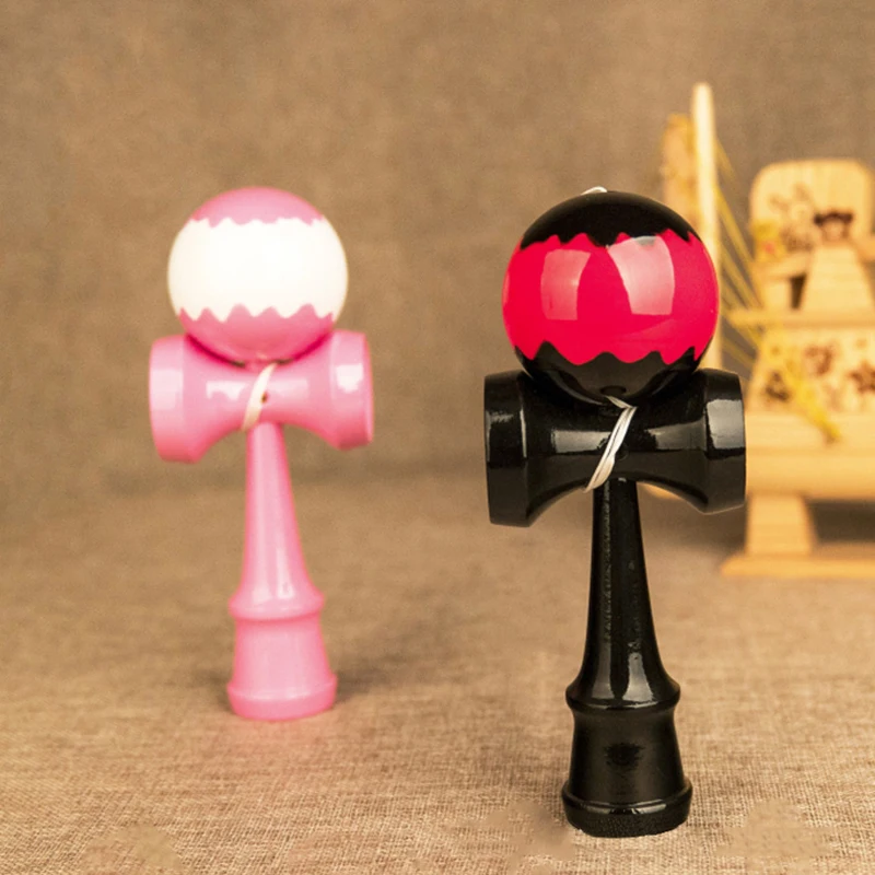 18 см волновой узор Профессиональный Kendama умелое жонглирование шары деревянные игрушки Спорт на открытом воздухе мяч игры для взрослых детей