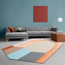 Уникальный ромбовидный постморден ковер для гостиной, нордический большой размер прикроватный ковер, декоративный офисный ковер, наземный коврик