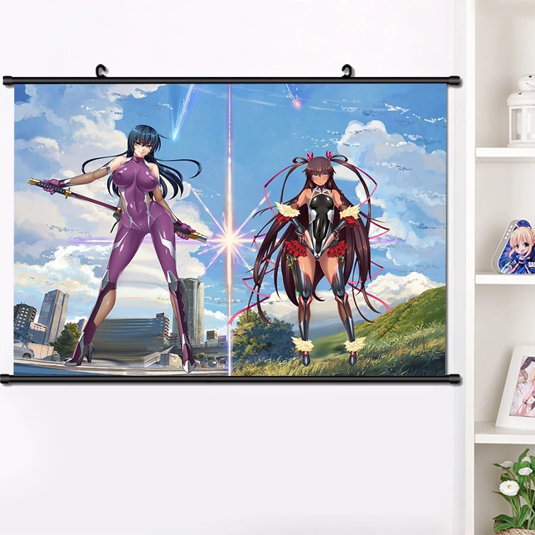 

Japanese Anime Taimanin Asagi igawa asagi mizuki yukikaze Cosplay Wall Scroll Mural Poster Wall Hang Poster Art Home Decor Gift