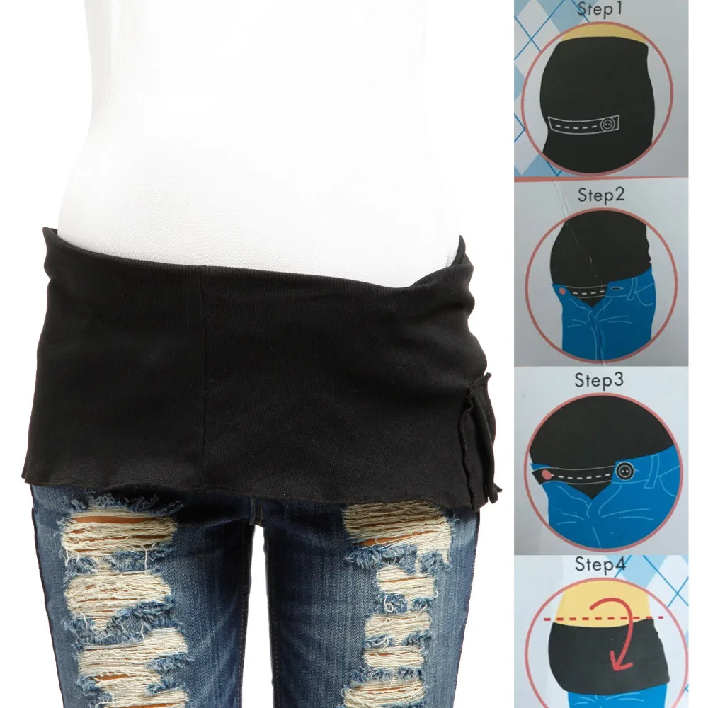 1Pcs Pregnant Extend Stretch Belt Waist Belly Band Regular Pants To Maternity Wearpants waist