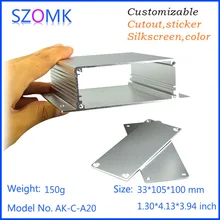 szomk 1 piece DIY sensor aluminum shell electronics junction box detector housing 33*105*100mm