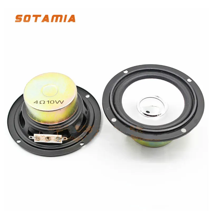 

SOTAMIA 2Pcs 3 Inch Audio Portable Full Range Speakers 4 Ohm 10 W DIY Music Power Sound Mini Speaker Loudspeaker Home Theater