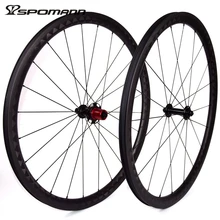 SPOMANN 15K Weave Road Bicycle Straight Pull Wheelset 700C Carbon Clincher Wheels 35mm Depth Carbon Cycling 11 Speeds Wheel