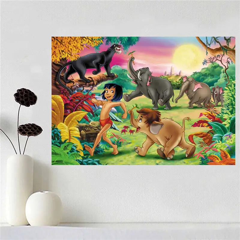 

Custom canvas poster The Jungle Book poster cloth fabric wall poster print Silk Fabric Print SQ0511
