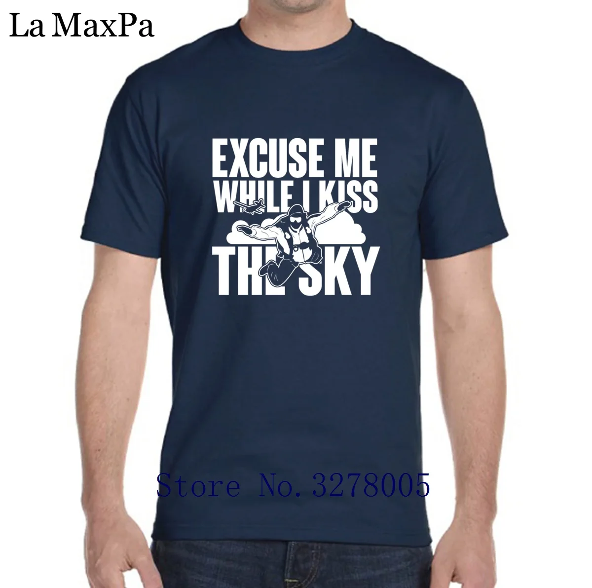 Мужская футболка для фитнеса La Maxza с надписью Humor Skydiver простите меня Kiss The Sky 100%