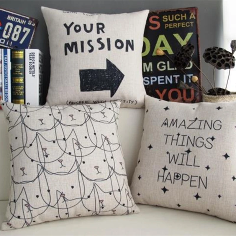 

Nordic Linen Pillow Decorative Cushion Fashion Style Pillow Nordic Style Kids Decoration Cushion For Chair Cojin Infantil