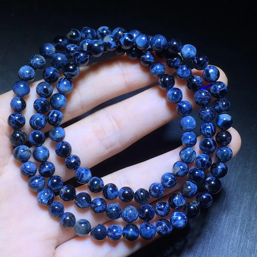 

5.5mm Natural Namibia Pietersite Blue Yellow Beads Gemstone Multi-turn 3 laps Round Bead Bracelets Man Women Dorp Shipping