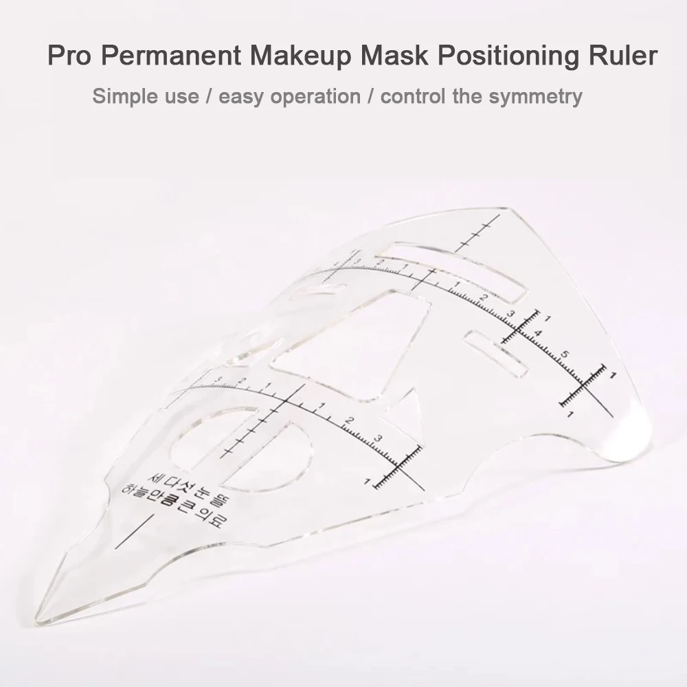 Профессиональный Перманентный макияж маска позиционирование линейка пластик бровей линейка для татуировки простое использование Перманентный Макияж инструмент