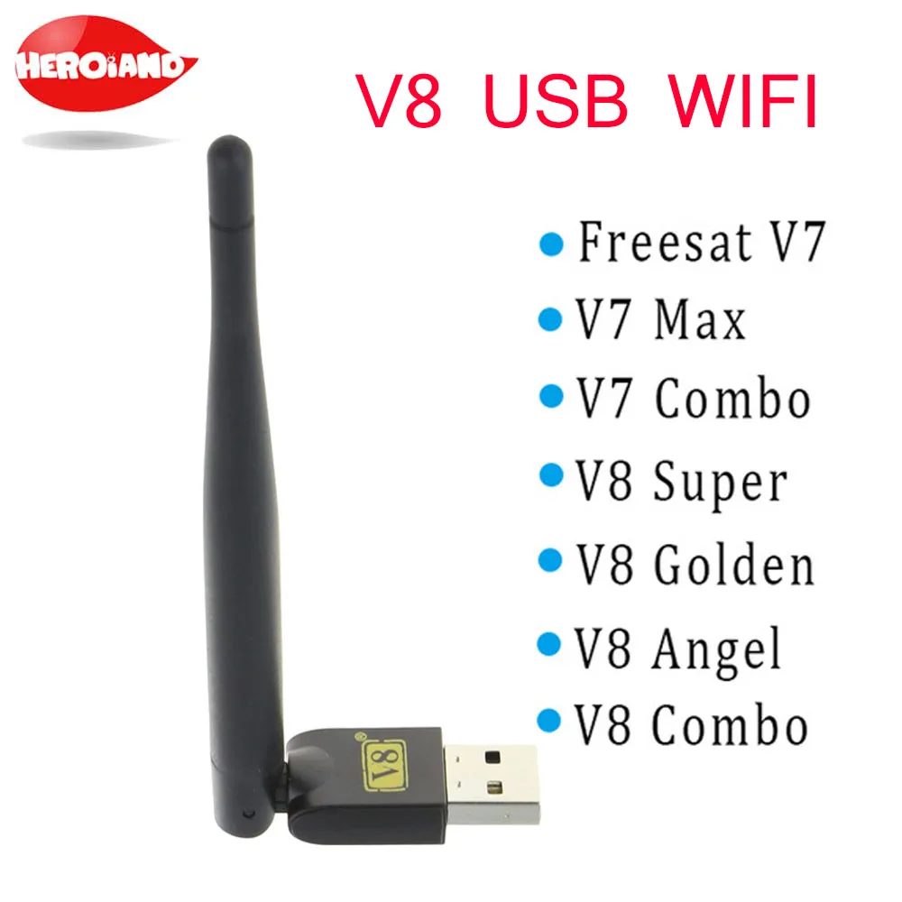 [Натуральная кожа] V8 USB Wi Fi с антенной работы для V7 серии цифровой спутниковый